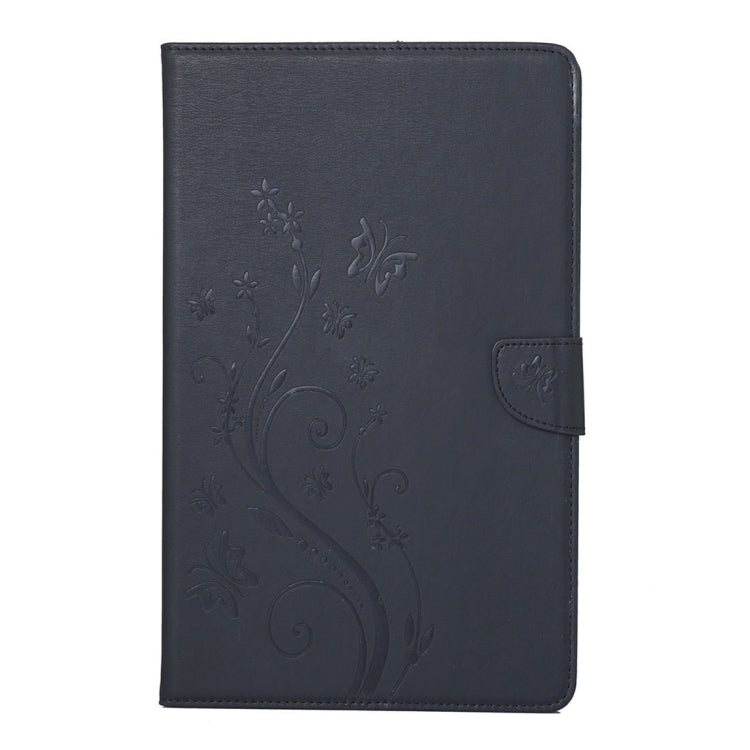 For Galaxy Tab A 7.0 Pressed Flowers Butterfly Pattern Horizontal Flip PU Leather Case with Magnetic Buckle & Holder & Card Slots & Wallet
