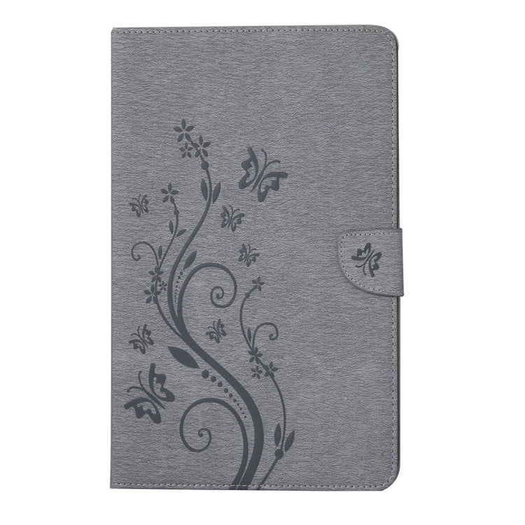 For Galaxy Tab A 7.0 Pressed Flowers Butterfly Pattern Horizontal Flip PU Leather Case with Magnetic Buckle & Holder & Card Slots & Wallet