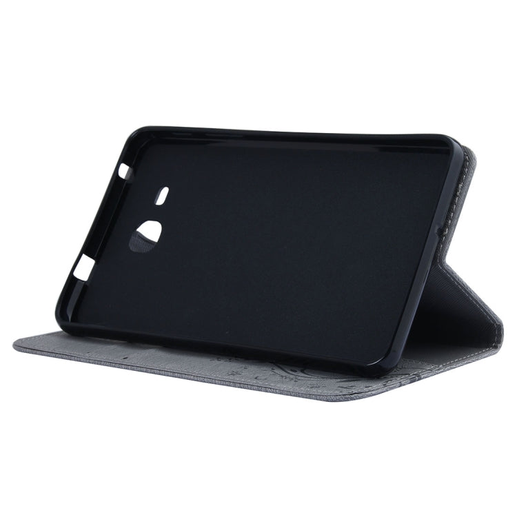For Galaxy Tab A 7.0 Pressed Flowers Butterfly Pattern Horizontal Flip PU Leather Case with Magnetic Buckle & Holder & Card Slots & Wallet