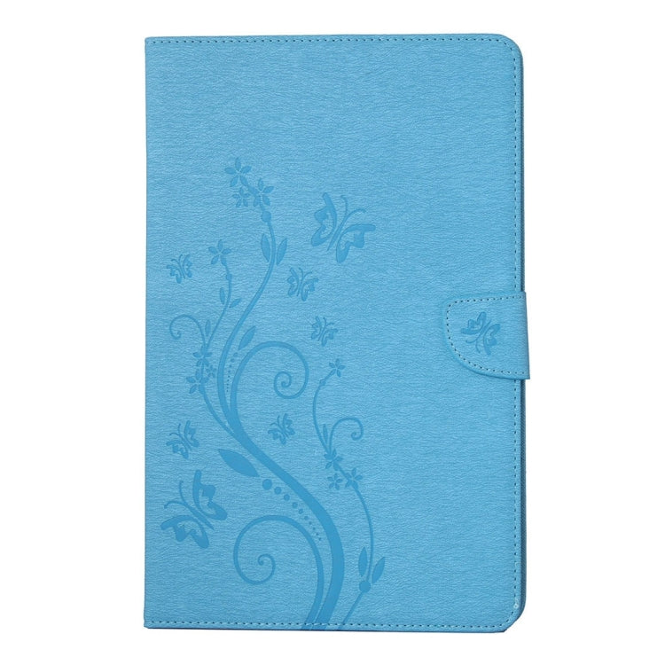 For Galaxy Tab A 7.0 Pressed Flowers Butterfly Pattern Horizontal Flip PU Leather Case with Magnetic Buckle & Holder & Card Slots & Wallet