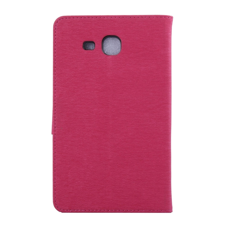 For Galaxy Tab A 7.0 Pressed Flowers Butterfly Pattern Horizontal Flip PU Leather Case with Magnetic Buckle & Holder & Card Slots & Wallet