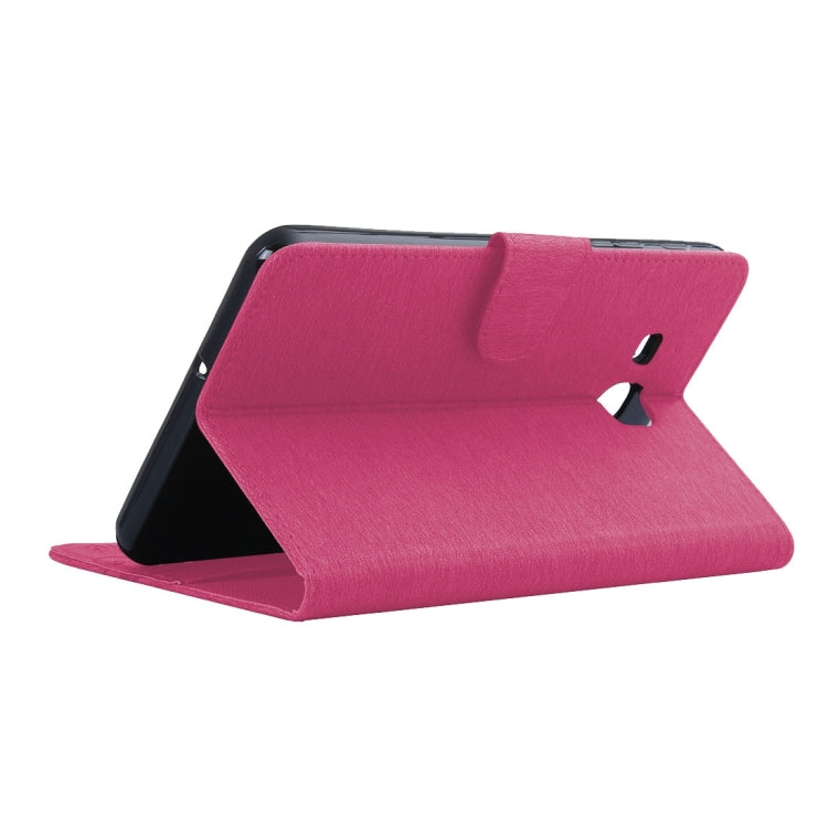For Galaxy Tab A 7.0 Pressed Flowers Butterfly Pattern Horizontal Flip PU Leather Case with Magnetic Buckle & Holder & Card Slots & Wallet