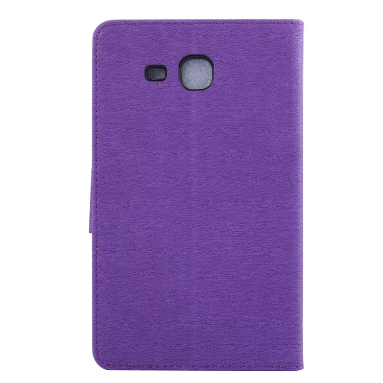 For Galaxy Tab A 7.0 Pressed Flowers Butterfly Pattern Horizontal Flip PU Leather Case with Magnetic Buckle & Holder & Card Slots & Wallet