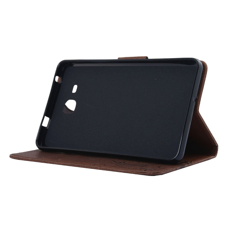 For Galaxy Tab A 7.0 Pressed Flowers Butterfly Pattern Horizontal Flip PU Leather Case with Magnetic Buckle & Holder & Card Slots & Wallet