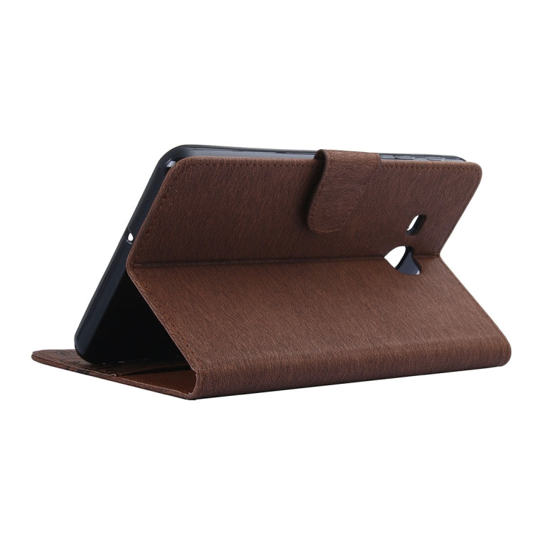 For Galaxy Tab A 7.0 Pressed Flowers Butterfly Pattern Horizontal Flip PU Leather Case with Magnetic Buckle & Holder & Card Slots & Wallet