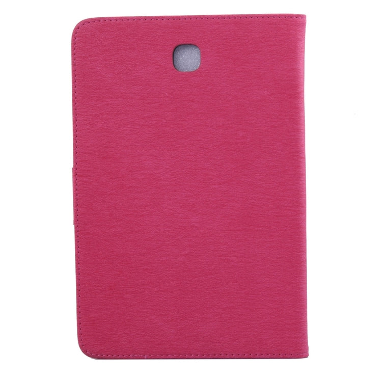 For Galaxy Tab A 8.0 / T350 Pressed Flowers Butterfly Pattern Horizontal Flip PU Leather Case with Magnetic Buckle & Holder & Card Slots & Wallet