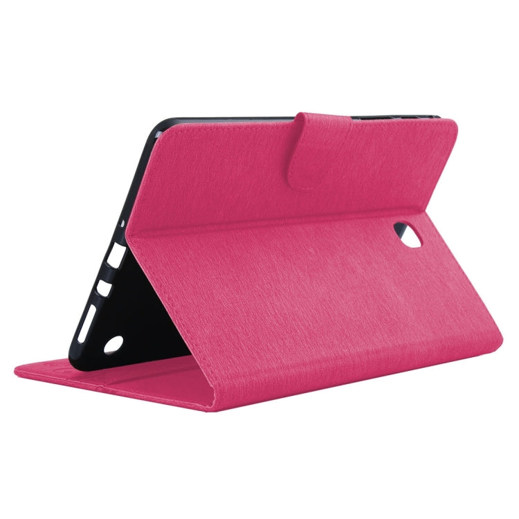 For Galaxy Tab A 8.0 / T350 Pressed Flowers Butterfly Pattern Horizontal Flip PU Leather Case with Magnetic Buckle & Holder & Card Slots & Wallet