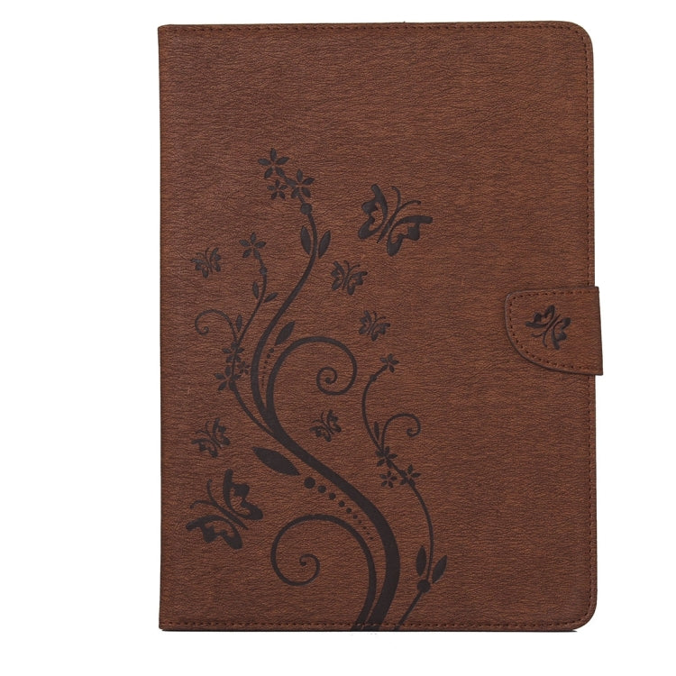 For Galaxy Tab A 8.0 / T350 Pressed Flowers Butterfly Pattern Horizontal Flip PU Leather Case with Magnetic Buckle & Holder & Card Slots & Wallet