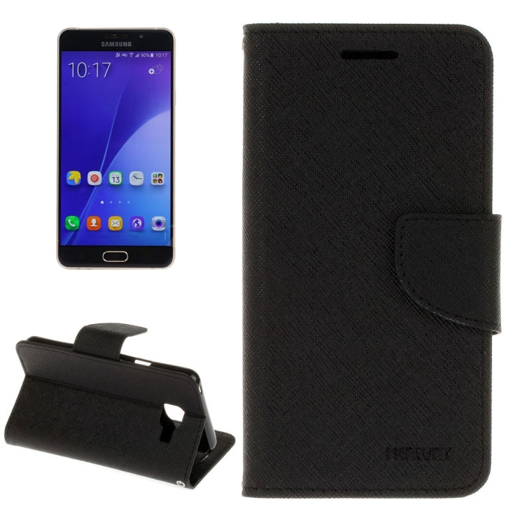 For Galaxy A7 (2016) / A710 Cross Texture Horizontal Flip Leather Case with Magnetic Buckle & Holder & Card Slots & Wallet 
