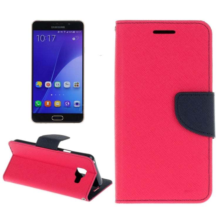 For Galaxy A7 (2016) / A710 Cross Texture Horizontal Flip Leather Case with Magnetic Buckle & Holder & Card Slots & Wallet 