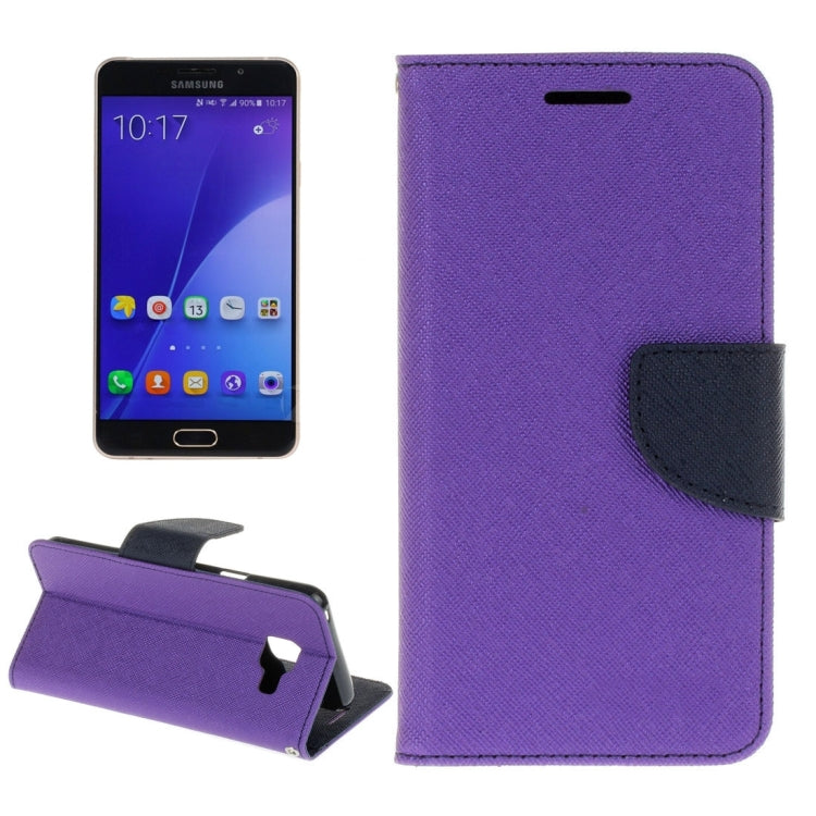 For Galaxy A7 (2016) / A710 Cross Texture Horizontal Flip Leather Case with Magnetic Buckle & Holder & Card Slots & Wallet 