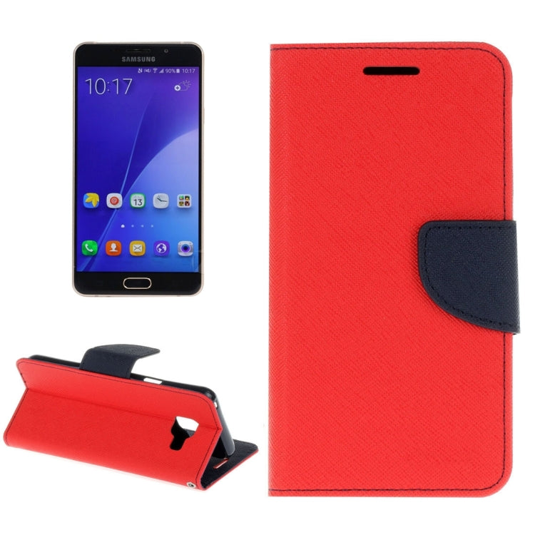 For Galaxy A7 (2016) / A710 Cross Texture Horizontal Flip Leather Case with Magnetic Buckle & Holder & Card Slots & Wallet 