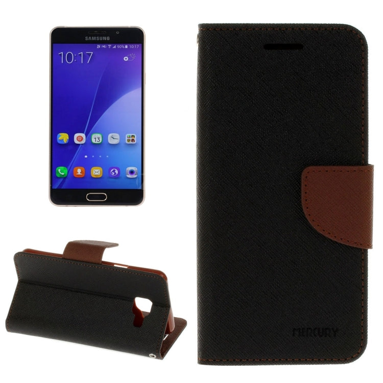 For Galaxy A7 (2016) / A710 Cross Texture Horizontal Flip Leather Case with Magnetic Buckle & Holder & Card Slots & Wallet 