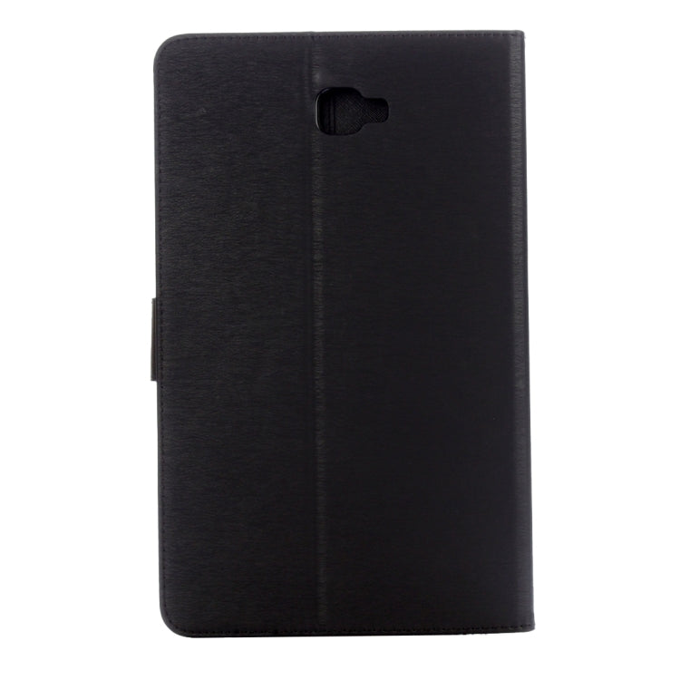 For Galaxy Tab A 10.1 Pressed Flowers Butterfly Pattern Horizontal Flip PU Leather Case with Magnetic Buckle & Holder & Card Slots & Wallet