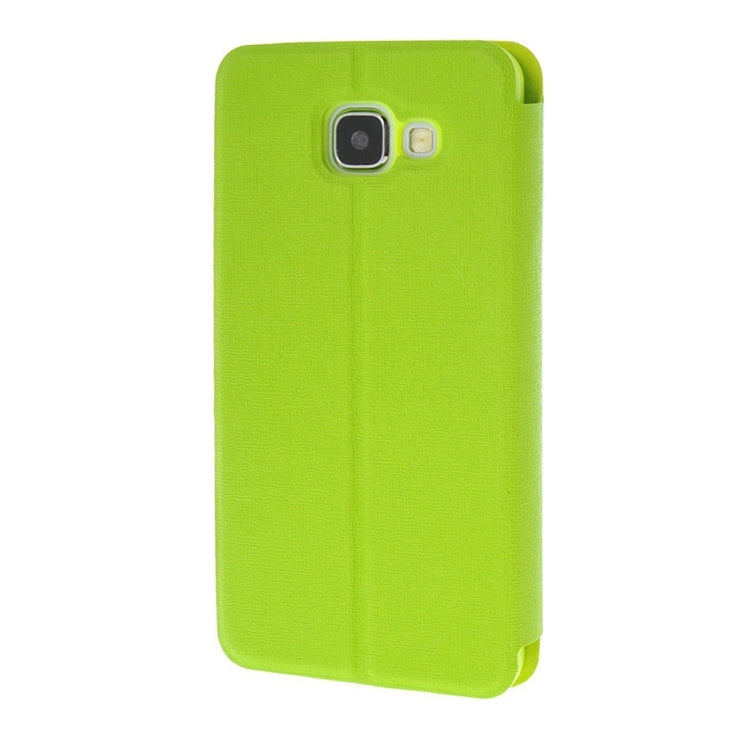 For Galaxy A3 (2016) / A310 Oracle Texture Horizontal Flip TPU + PU Leather Case with Caller ID Window & Holder