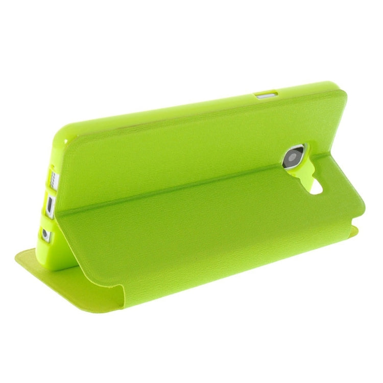 For Galaxy A3 (2016) / A310 Oracle Texture Horizontal Flip TPU + PU Leather Case with Caller ID Window & Holder