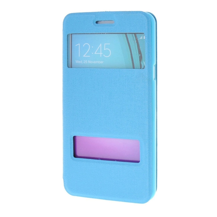 For Galaxy A3 (2016) / A310 Oracle Texture Horizontal Flip TPU + PU Leather Case with Caller ID Window & Holder