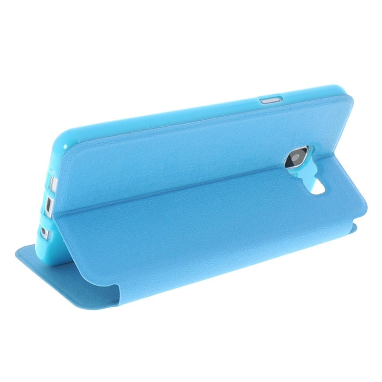 For Galaxy A3 (2016) / A310 Oracle Texture Horizontal Flip TPU + PU Leather Case with Caller ID Window & Holder