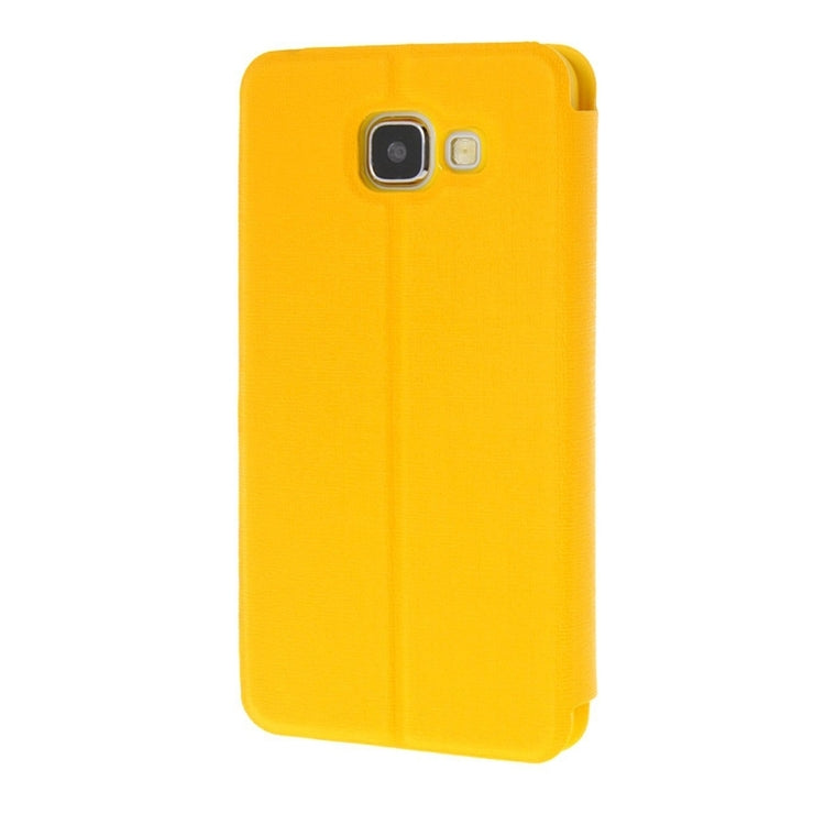For Galaxy A3 (2016) / A310 Oracle Texture Horizontal Flip TPU + PU Leather Case with Caller ID Window & Holder