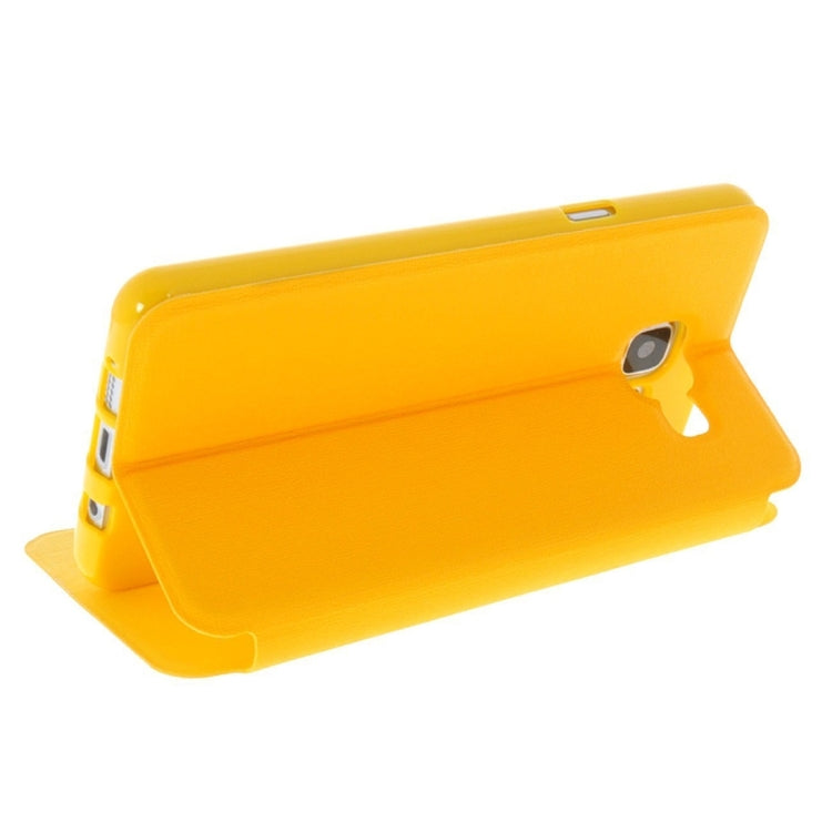 For Galaxy A3 (2016) / A310 Oracle Texture Horizontal Flip TPU + PU Leather Case with Caller ID Window & Holder