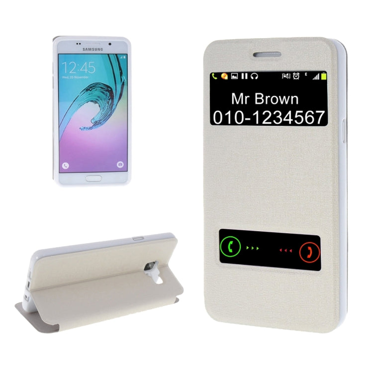 For Galaxy A5 (2016) / A510 Oracle Texture Horizontal Flip TPU + PU Leather Case with Caller ID Window & Holder