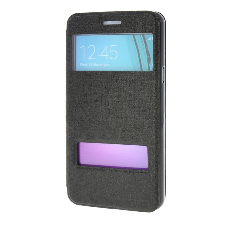 For Galaxy A7 (2016) / A710 Oracle Texture Horizontal Flip TPU + PU Leather Case with Caller ID Window & Holder