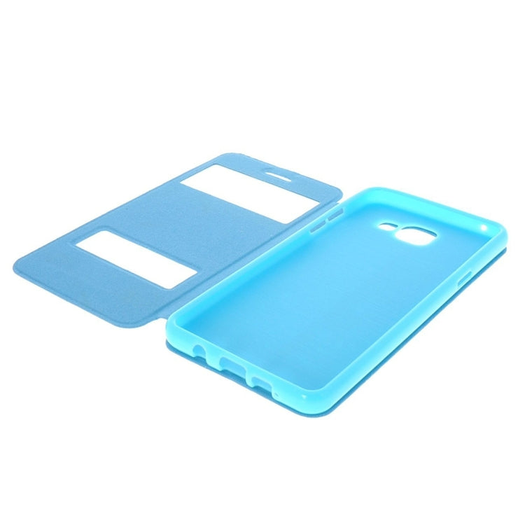For Galaxy A7 (2016) / A710 Oracle Texture Horizontal Flip TPU + PU Leather Case with Caller ID Window & Holder