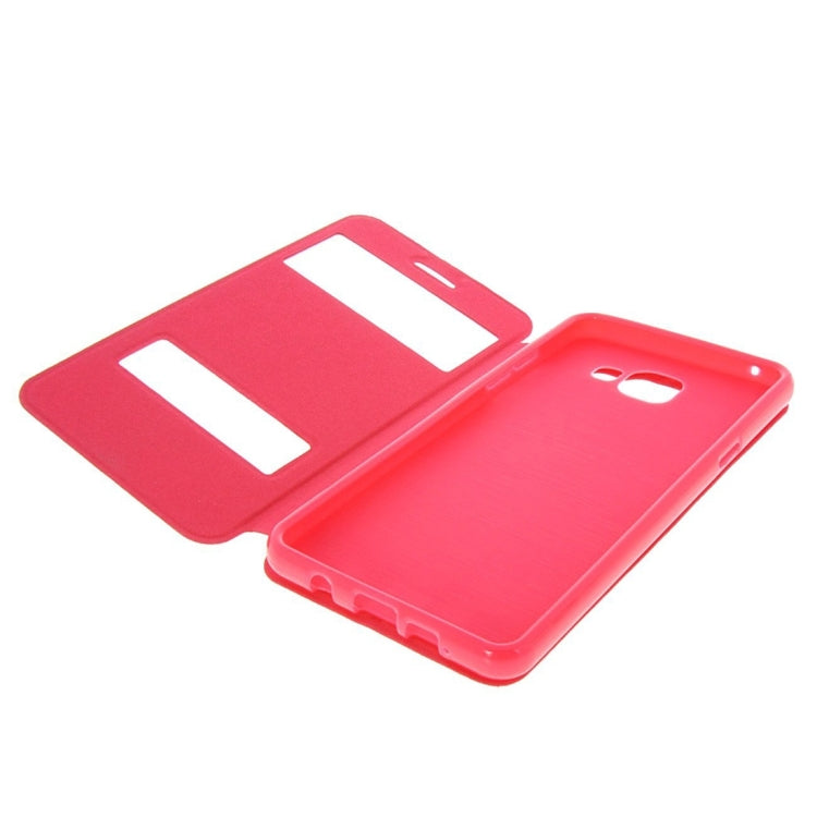 For Galaxy A7 (2016) / A710 Oracle Texture Horizontal Flip TPU + PU Leather Case with Caller ID Window & Holder