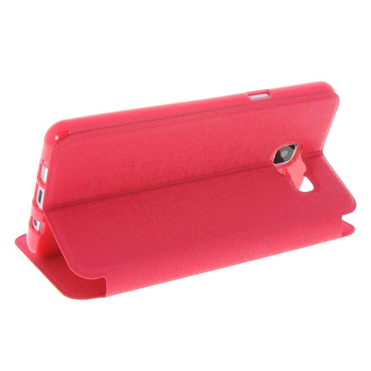 For Galaxy A7 (2016) / A710 Oracle Texture Horizontal Flip TPU + PU Leather Case with Caller ID Window & Holder