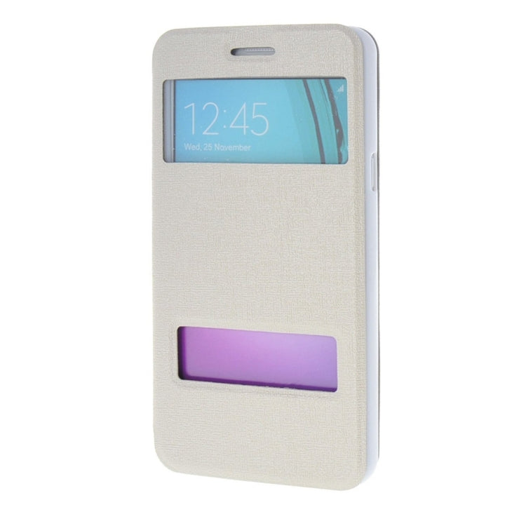 For Galaxy A7 (2016) / A710 Oracle Texture Horizontal Flip TPU + PU Leather Case with Caller ID Window & Holder