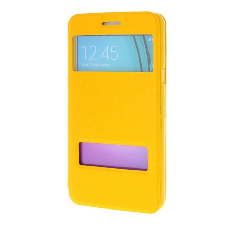For Galaxy A7 (2016) / A710 Oracle Texture Horizontal Flip TPU + PU Leather Case with Caller ID Window & Holder