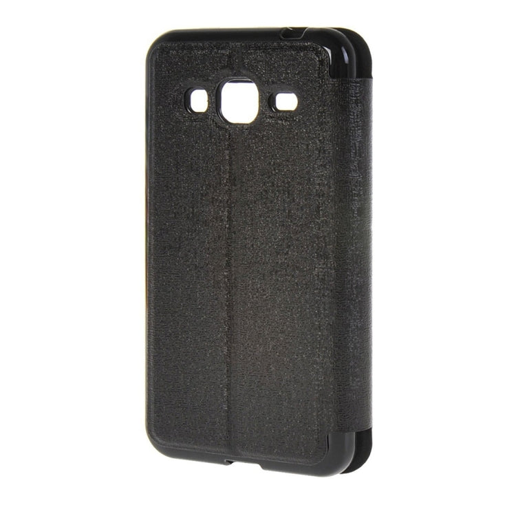 For Galaxy J2 (2016) / J210 Oracle Texture Horizontal Flip TPU + PU Leather Case with Caller ID Window & Holder