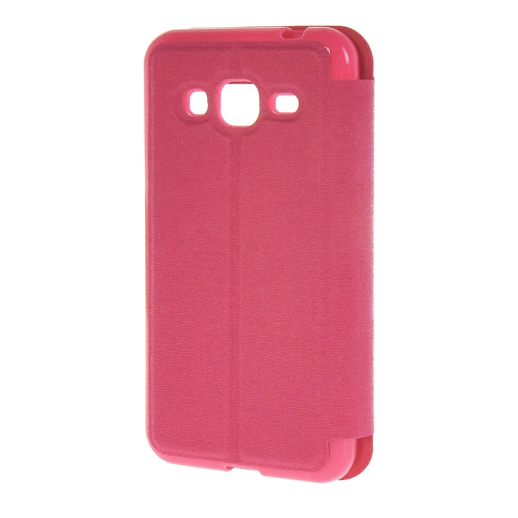 For Galaxy J2 (2016) / J210 Oracle Texture Horizontal Flip TPU + PU Leather Case with Caller ID Window & Holder