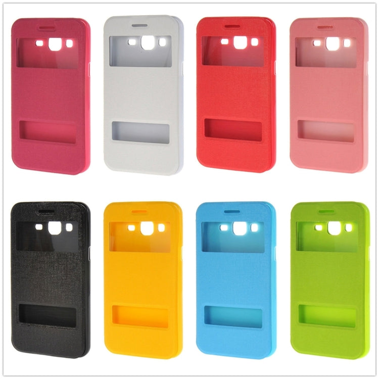 For Galaxy J2 (2016) / J210 Oracle Texture Horizontal Flip TPU + PU Leather Case with Caller ID Window & Holder