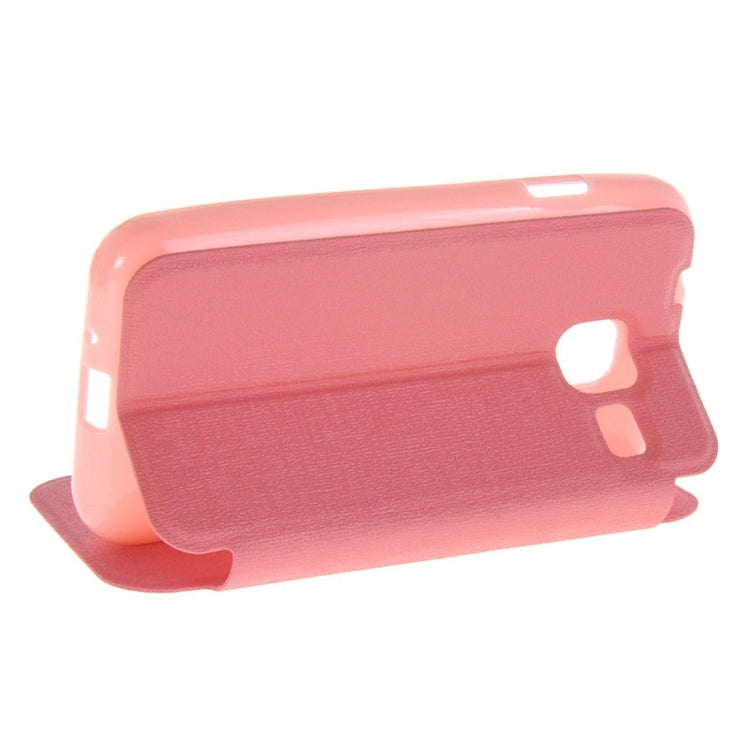 For Galaxy J1 Nxt / J105 Oracle Texture Horizontal Flip TPU + PU Leather Case with Caller ID Window & Holder