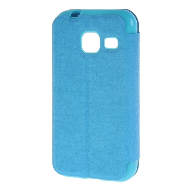 For Galaxy J1 Nxt / J105 Oracle Texture Horizontal Flip TPU + PU Leather Case with Caller ID Window & Holder