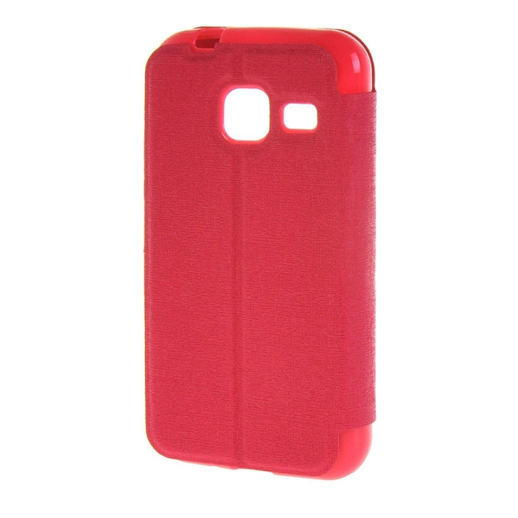 For Galaxy J1 Nxt / J105 Oracle Texture Horizontal Flip TPU + PU Leather Case with Caller ID Window & Holder