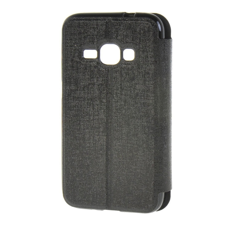 For Galaxy J1 (2016) / J120 Oracle Texture Horizontal Flip TPU + PU Leather Case with Caller ID Window & Holder