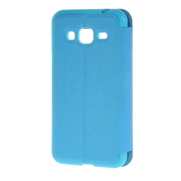 For Galaxy J3 (2016) / J310 Oracle Texture Horizontal Flip TPU + PU Leather Case with Caller ID Window & Holder