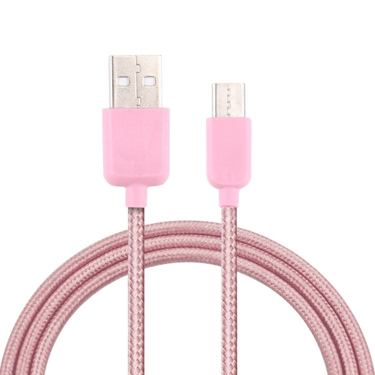 1m USB-C / Type-C to USB 2.0 Nylon Woven Data Sync Charging Cable, For Galaxy S8 & S8 + / LG G6 / Huawei P10 & P10 Plus / Xiaomi Mi6 & Max 2 and other Smartphones