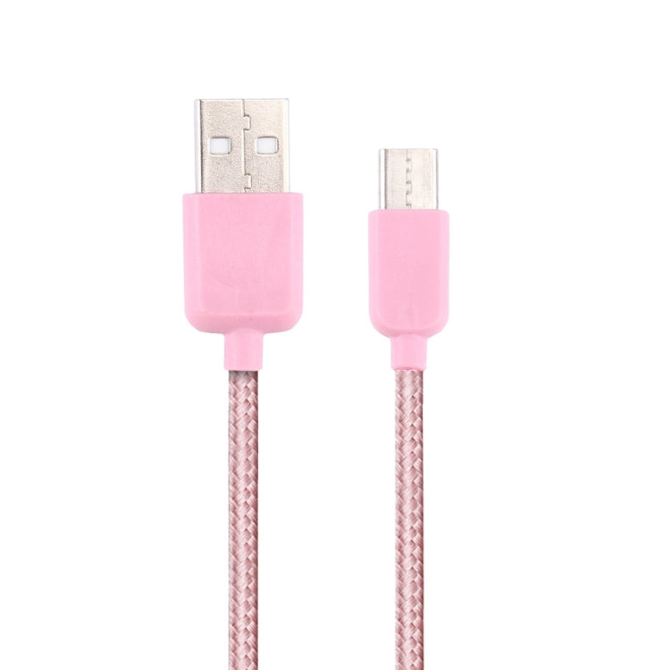 1m USB-C / Type-C to USB 2.0 Nylon Woven Data Sync Charging Cable, For Galaxy S8 & S8 + / LG G6 / Huawei P10 & P10 Plus / Xiaomi Mi6 & Max 2 and other Smartphones