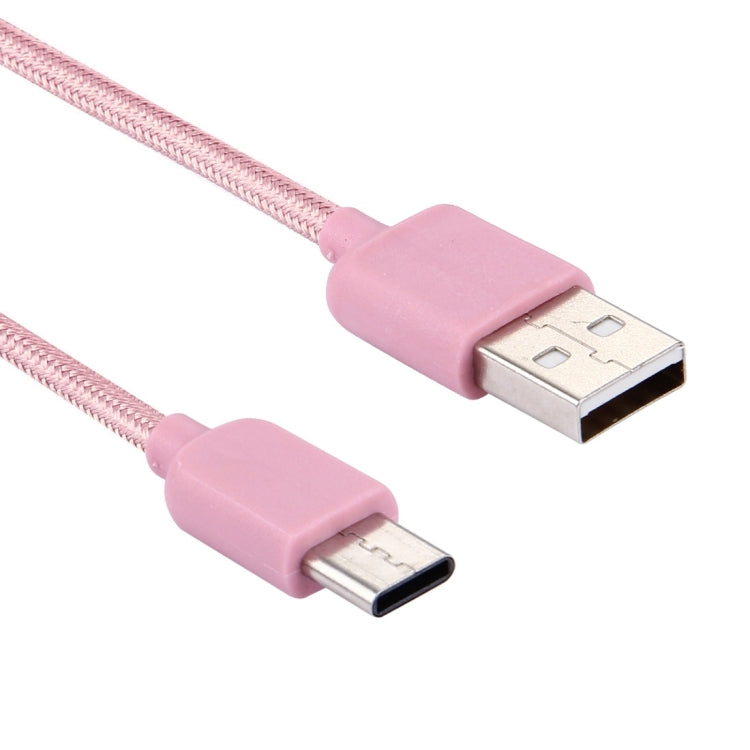 1m USB-C / Type-C to USB 2.0 Nylon Woven Data Sync Charging Cable, For Galaxy S8 & S8 + / LG G6 / Huawei P10 & P10 Plus / Xiaomi Mi6 & Max 2 and other Smartphones