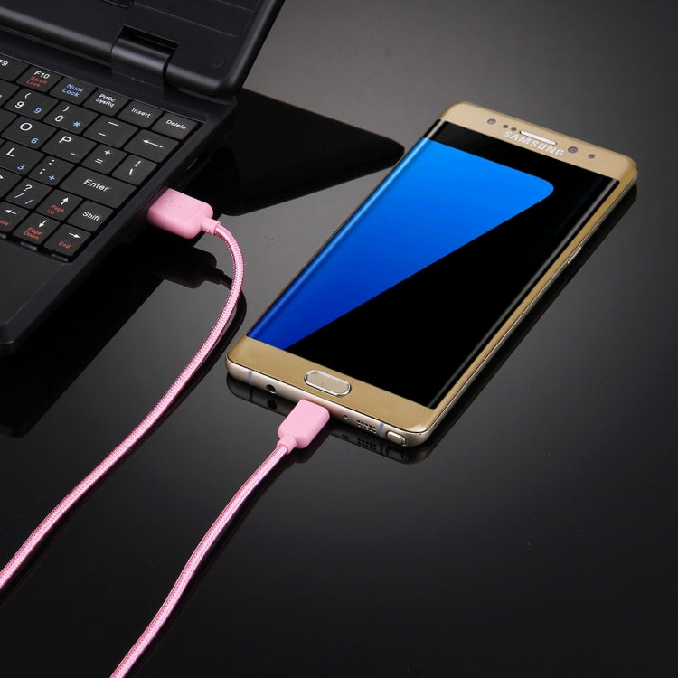 1m USB-C / Type-C to USB 2.0 Nylon Woven Data Sync Charging Cable, For Galaxy S8 & S8 + / LG G6 / Huawei P10 & P10 Plus / Xiaomi Mi6 & Max 2 and other Smartphones