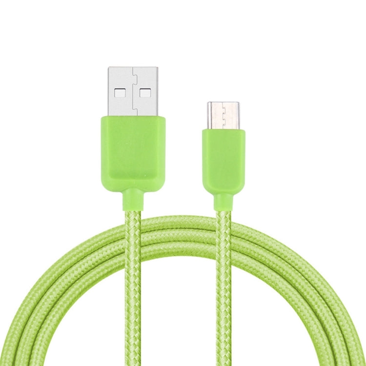 1m USB-C / Type-C to USB 2.0 Nylon Woven Data Sync Charging Cable, For Galaxy S8 & S8 + / LG G6 / Huawei P10 & P10 Plus / Xiaomi Mi6 & Max 2 and other Smartphones