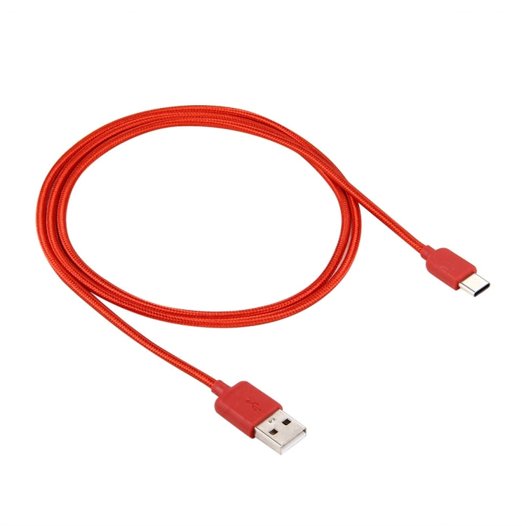 1m USB-C / Type-C to USB 2.0 Nylon Woven Data Sync Charging Cable, For Galaxy S8 & S8 + / LG G6 / Huawei P10 & P10 Plus / Xiaomi Mi6 & Max 2 and other Smartphones