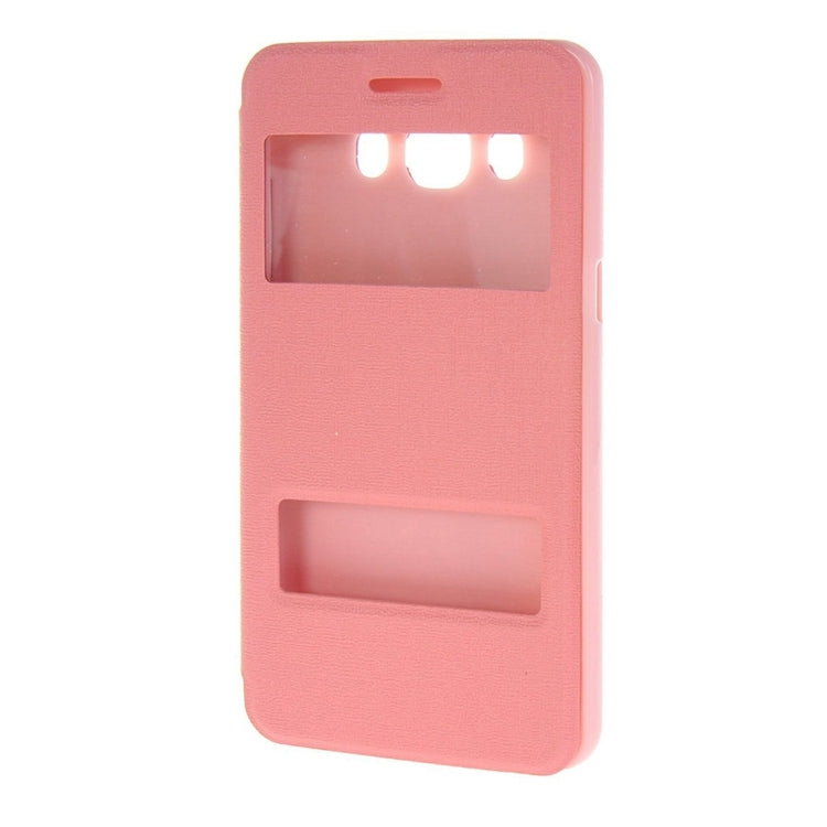 For Galaxy J5 (2016) / J510 Oracle Texture Horizontal Flip TPU + PU Leather Case with Caller ID Window & Holder
