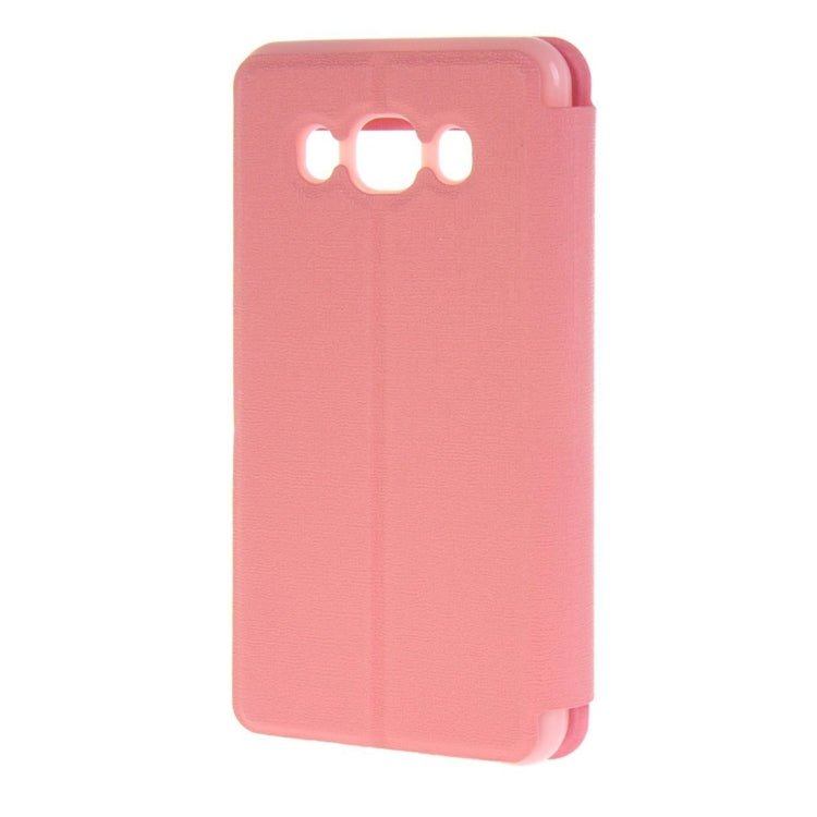 For Galaxy J5 (2016) / J510 Oracle Texture Horizontal Flip TPU + PU Leather Case with Caller ID Window & Holder