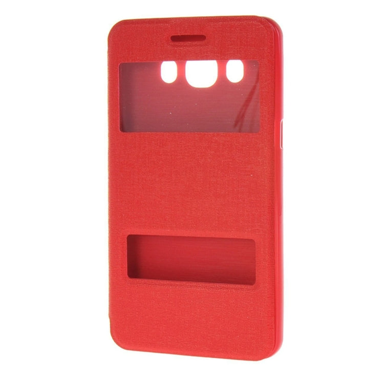For Galaxy J5 (2016) / J510 Oracle Texture Horizontal Flip TPU + PU Leather Case with Caller ID Window & Holder