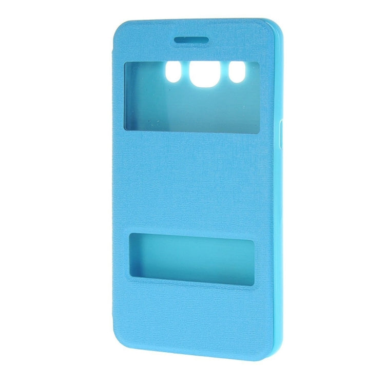 For Galaxy J7 (2016) / J710 Oracle Texture Horizontal Flip TPU + PU Leather Case with Caller ID Window & Holder