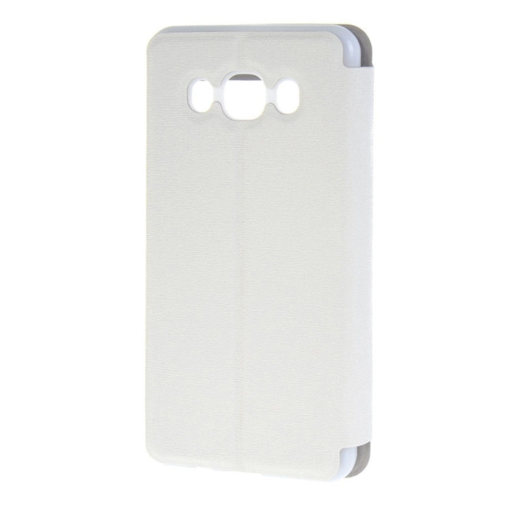 For Galaxy J7 (2016) / J710 Oracle Texture Horizontal Flip TPU + PU Leather Case with Caller ID Window & Holder